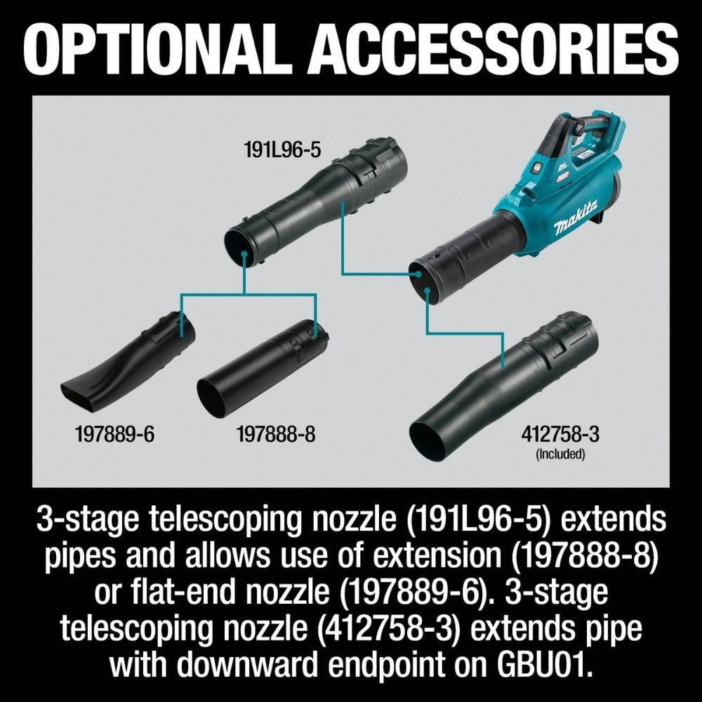 Makita GBU01Z 40V max XGT Brushless Cordless Blower (Tool Only)