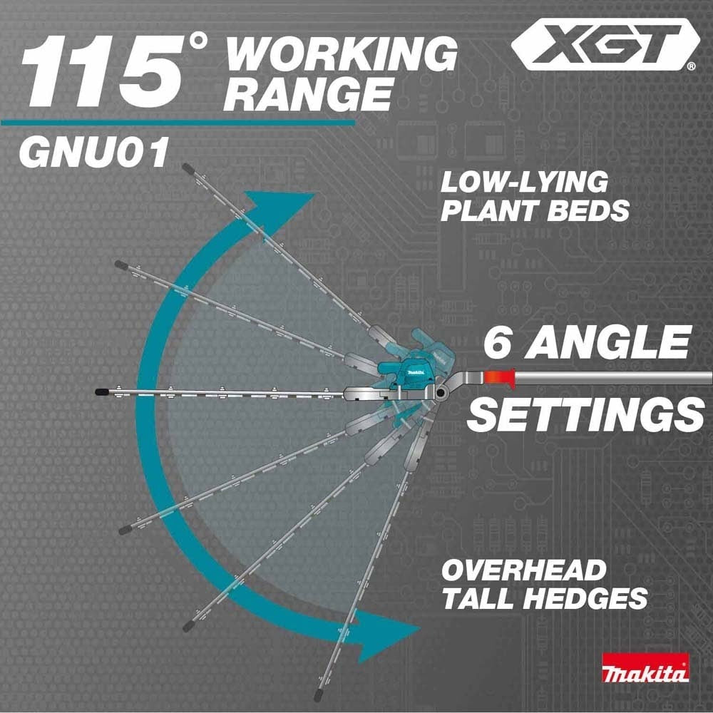 Makita GNU01Z 40V max XGT Brushless Cordless 24" Articulating Pole Hedge Trimmer (Tool Only)