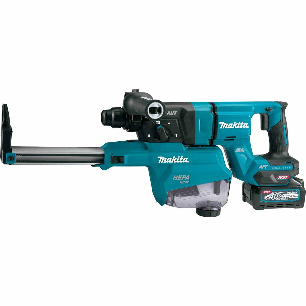 Makita GRH07M1W 40V max XGT Rotary Hammer (D-Handle) Kit w/ Dust Extractor