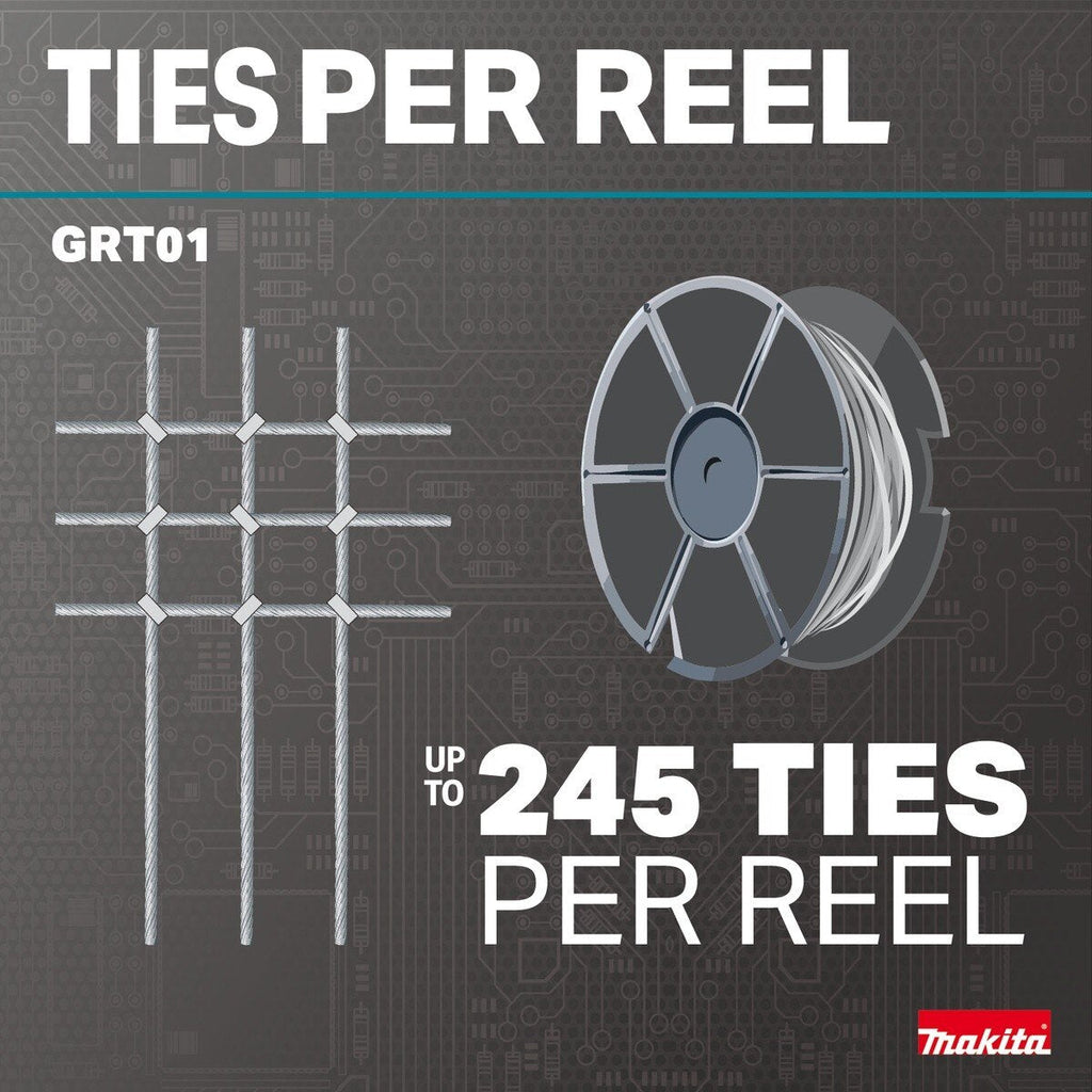 Makita GRT01D 40V max XGT Brushless 16 Gauge Rebar Tying Tool Kit (2) 2.5Ah Batteries