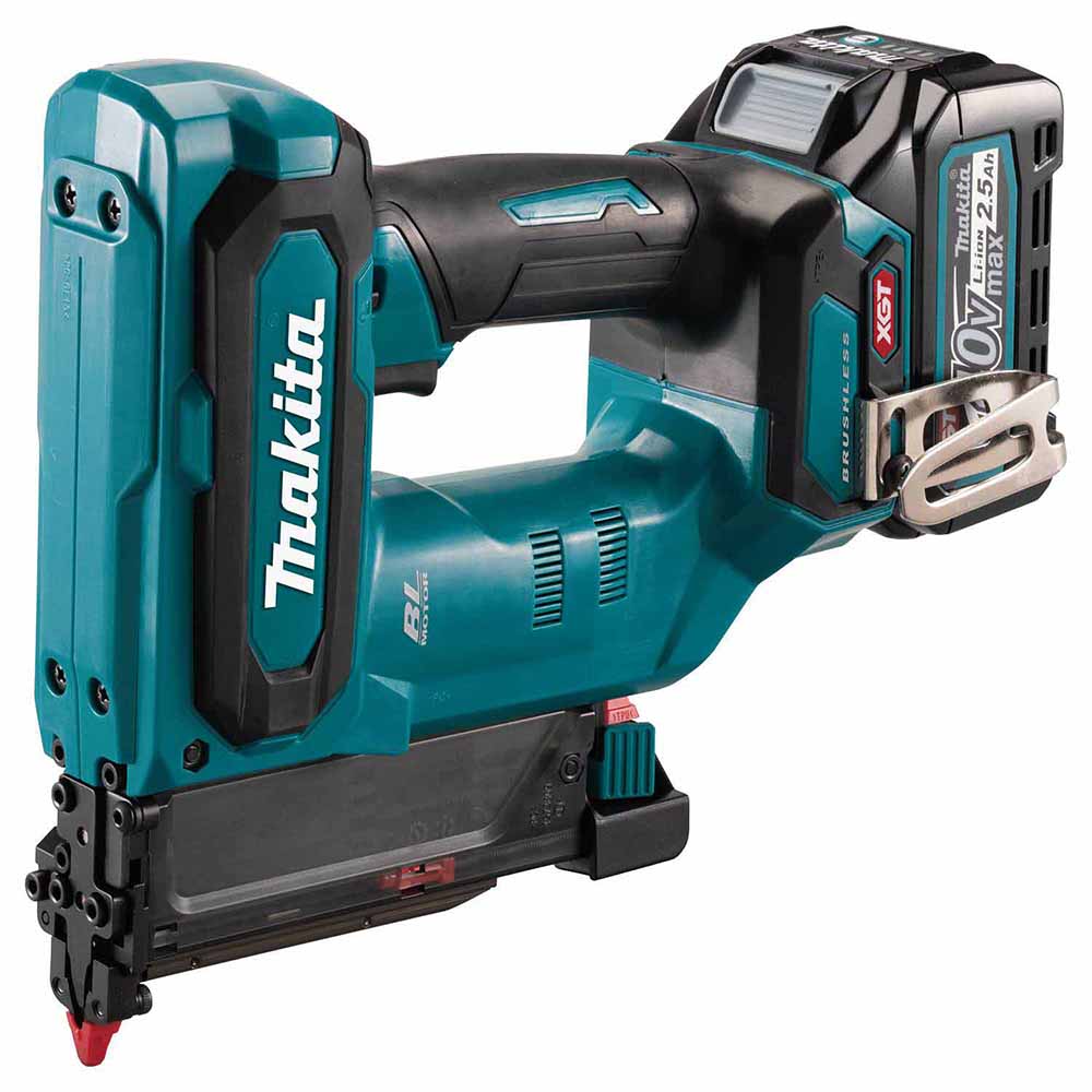 Makita GTP01D1 40V max XGT Brushless Cordless Pin Nailer Kit, 23 Ga. (2.5Ah)