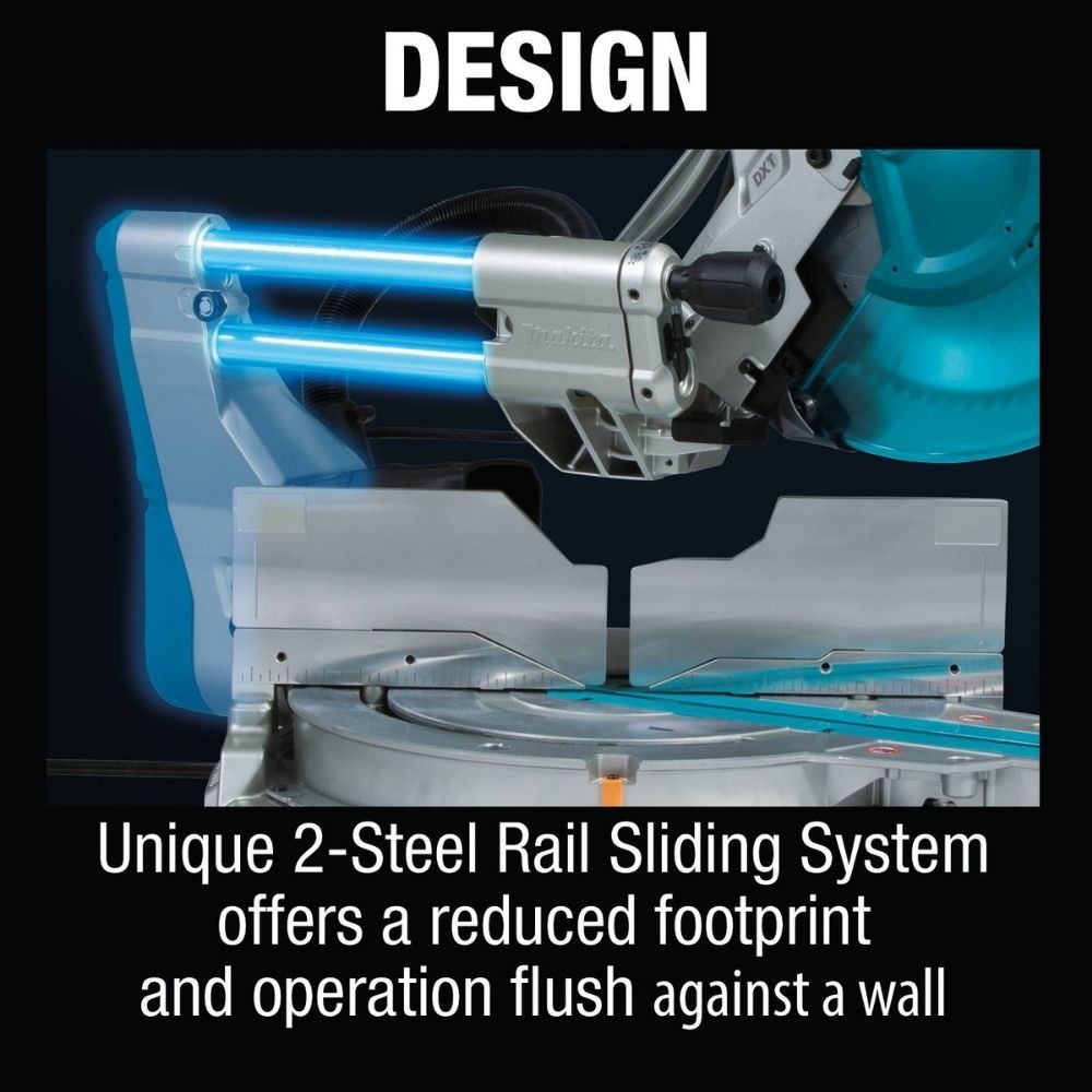 Makita LS1219LX 12" Dual-Bevel Sliding Compound Miter Saw, laser, stand