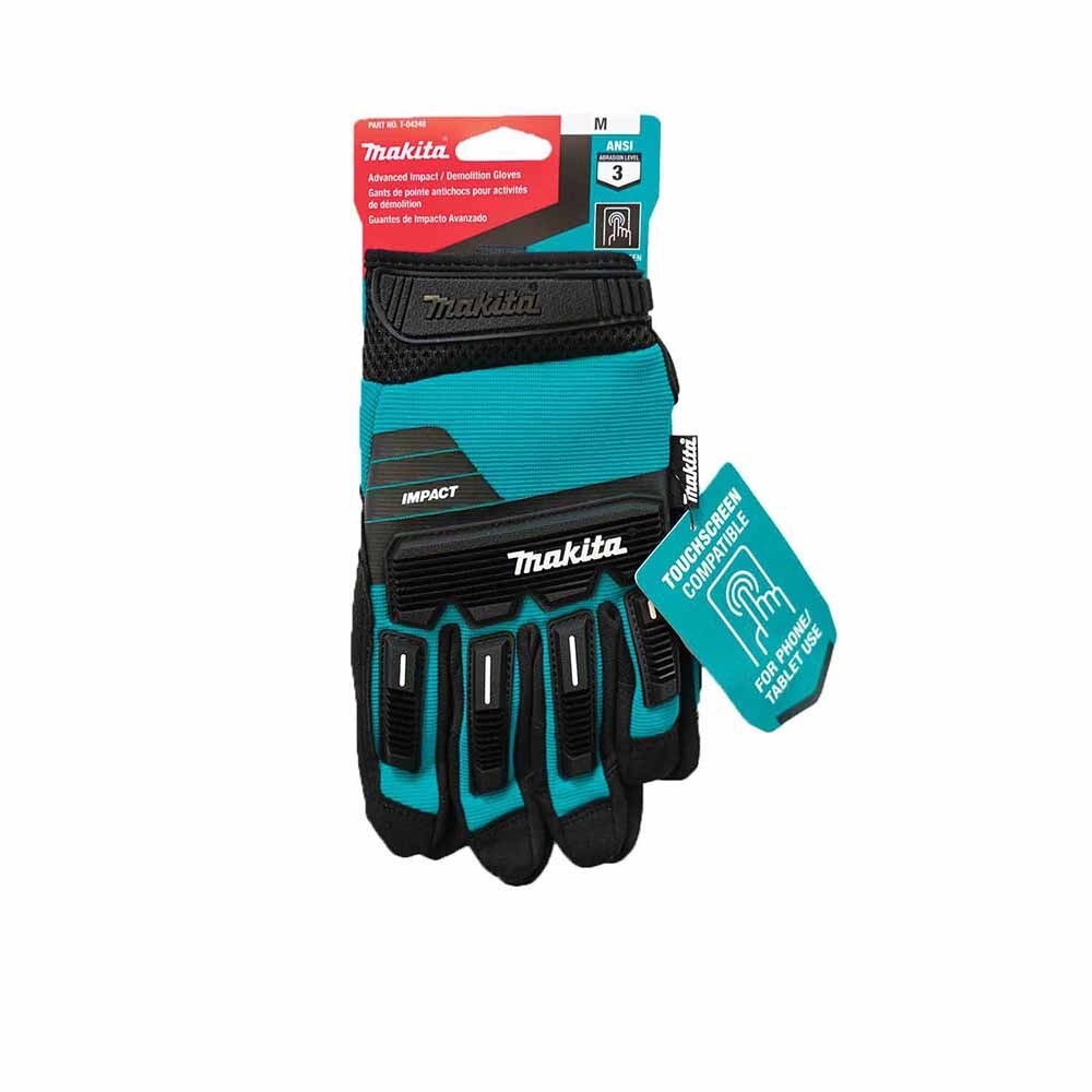 Makita T-04248 Advanced Impact Demolition Gloves (Medium)