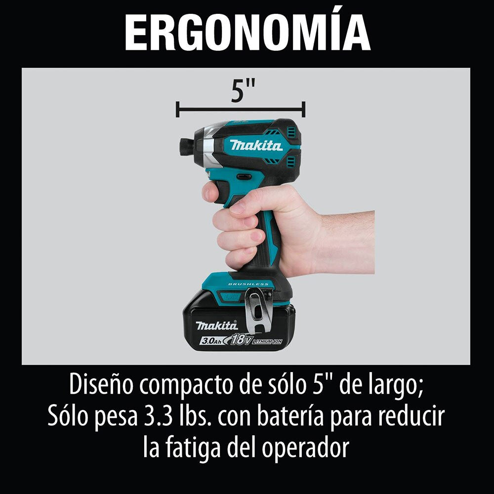 Makita XDT131 18V LXT Brushless Cordless Impact Driver Kit (3.0Ah)