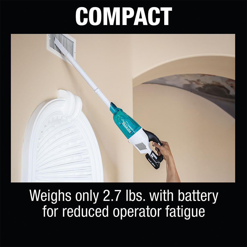 Makita XLC03R1WX4 18V LXT Compact Cordless Vacuum Kit, Trigger w/ Lock (2.0Ah)