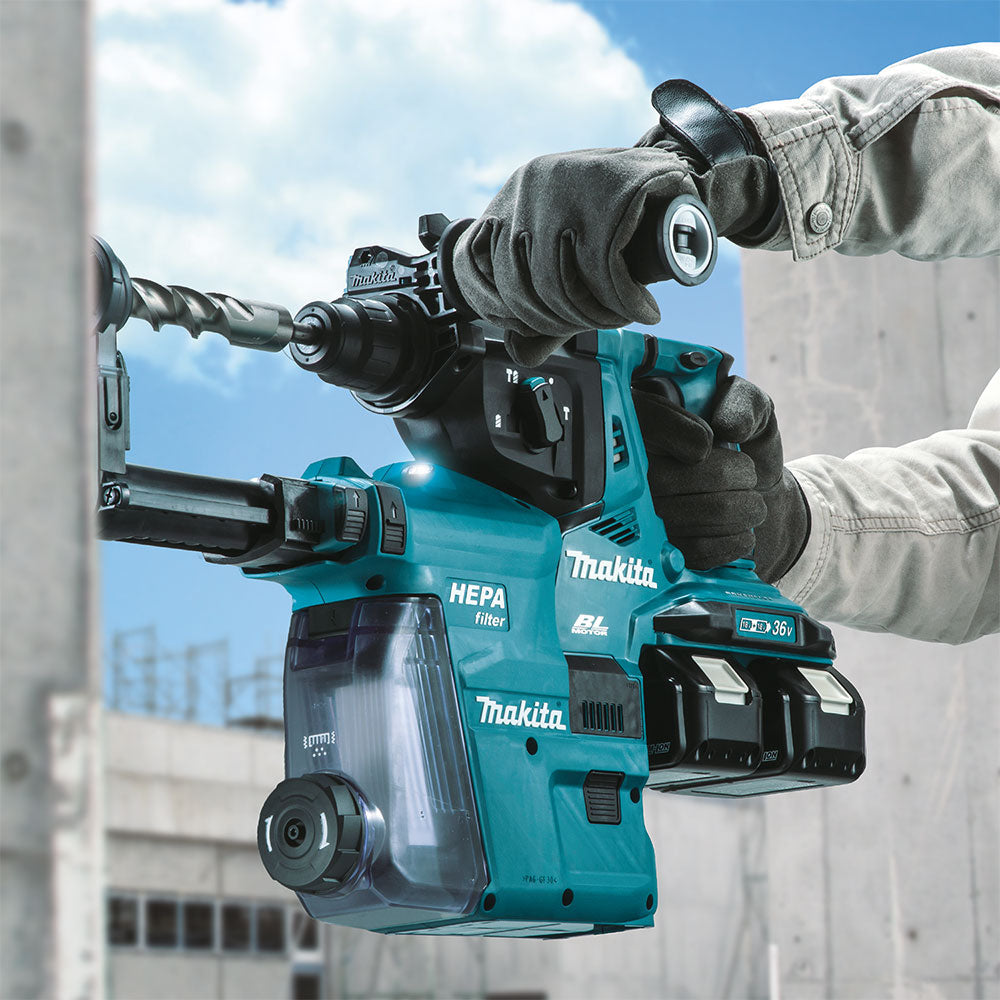 Makita XRH08PTW 18V X2 LXT 1-1/8" AVT Rotary Hammer Kit (5.0Ah)