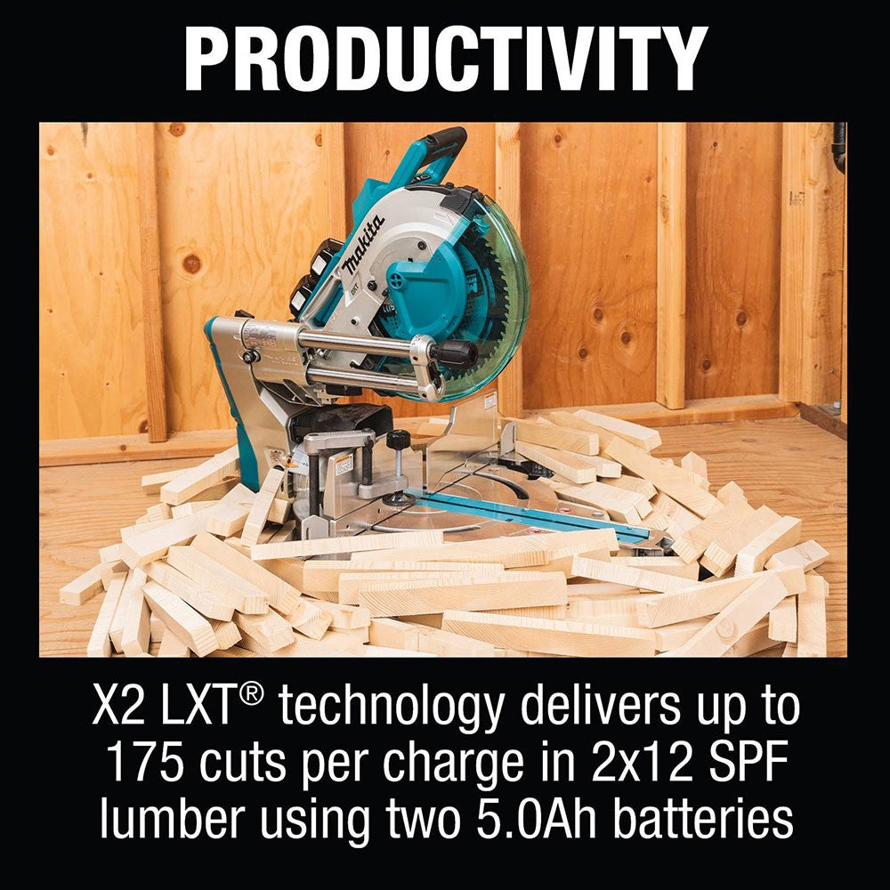 Makita XSL08PT 18V X2 LXT (36V) Brushless 12" Sliding Compound Miter Saw