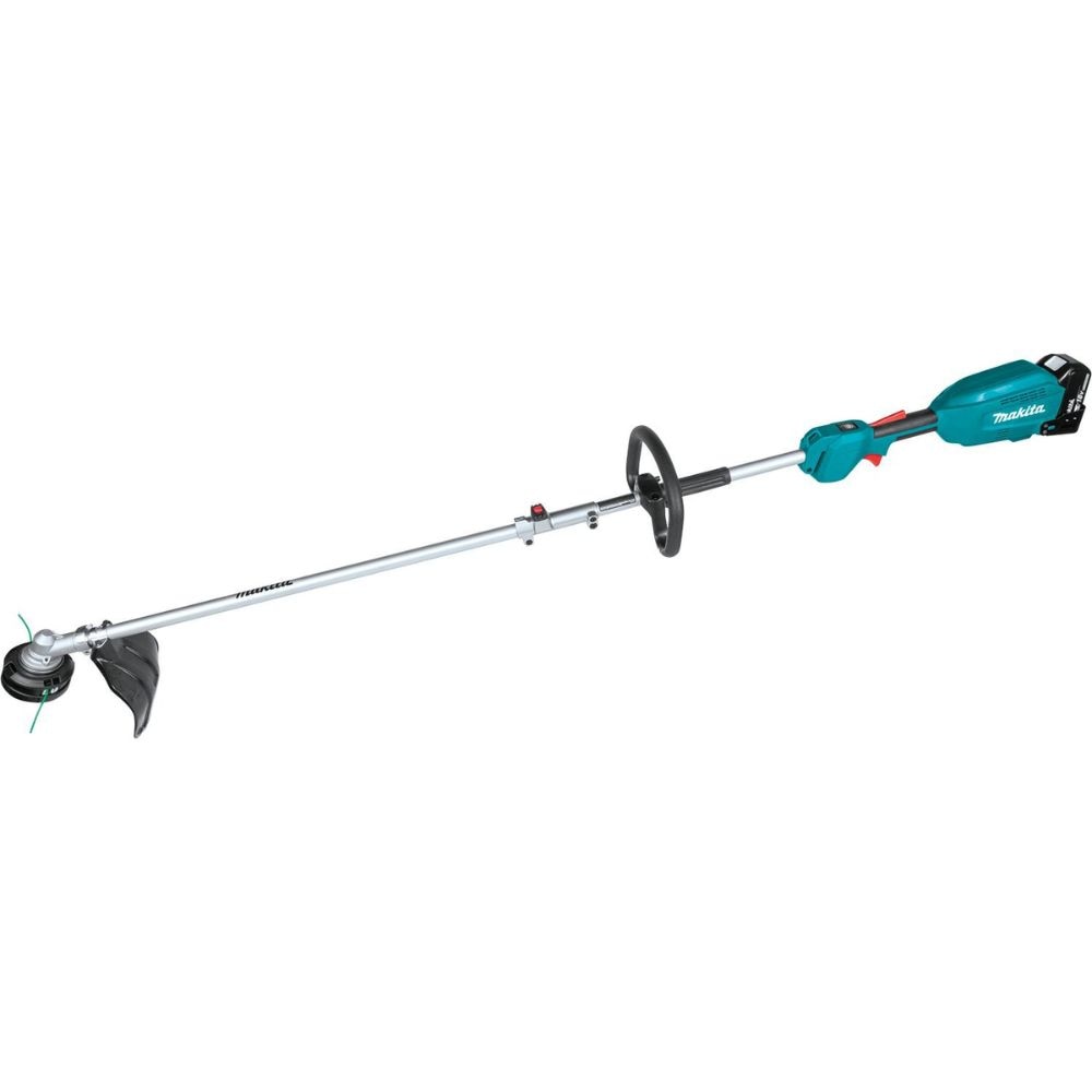 Makita XUX02SM1X4 18V LXT Lithium-Ion Brushless Cordless Couple Shaft Power Head Kit w/ 13" String Trimmer & 10" Pole Saw Attachments, with one battery (4.0Ah)