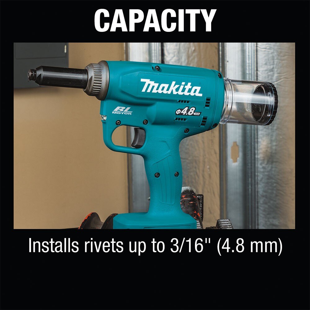 Makita XVR01Z 18V LXT Lithium?Ion Brushless Cordless Rivet Tool, Tool Only