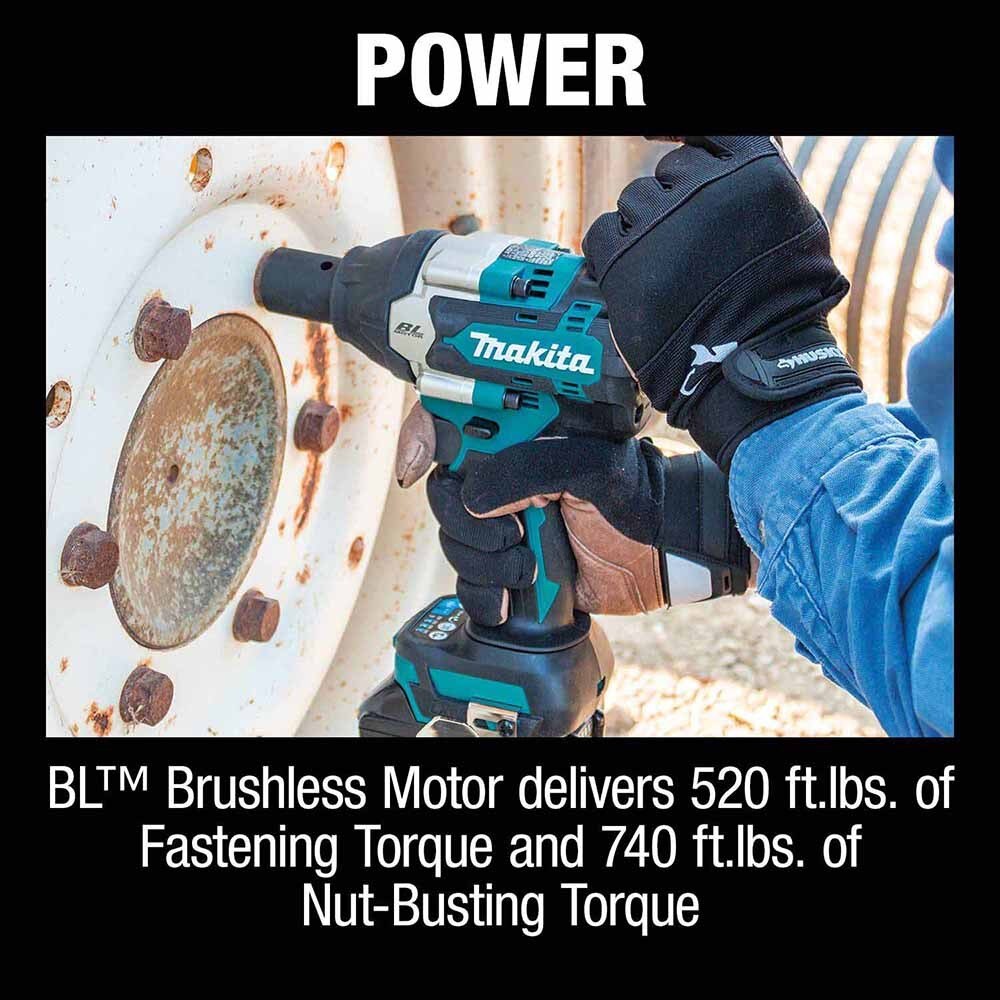 Makita XWT17T 18V LXTBrushless Cordless 4-Speed Mid-Torque 1/2" Sq. Drive Impact Wrench Kit