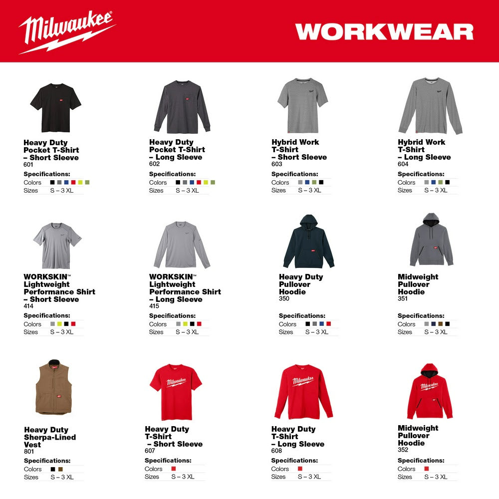 Milwaukee 352R Midweight Pullover Hoodie - Logo Red