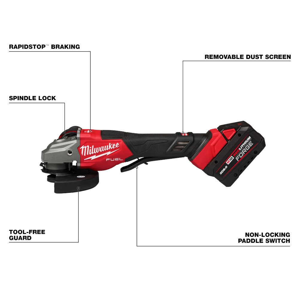 Milwaukee 3670-22 M18 FUEL 4-1/2"-6" Braking Grinder, Paddle Switch Kit