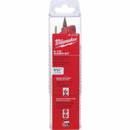 Milwaukee 48-13-1250 1-1/4" X 6-1/2" Spur Auger Bit