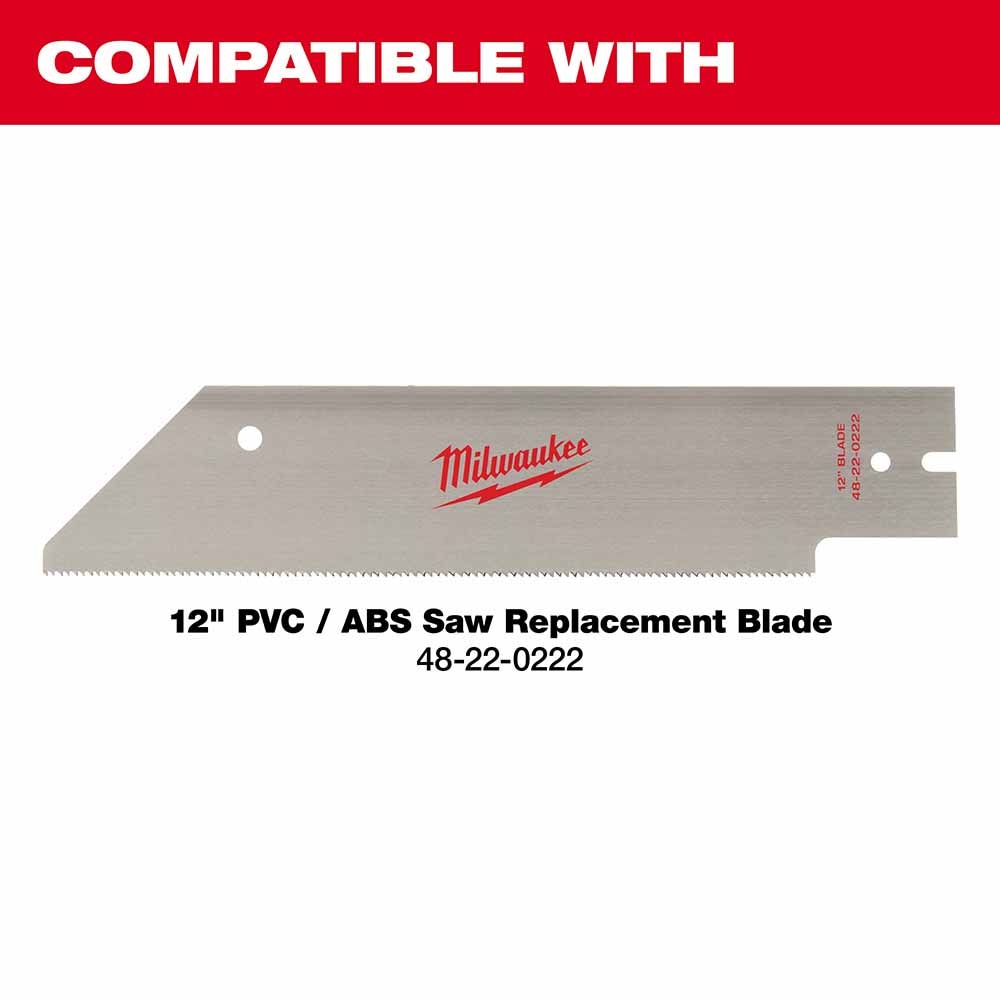 Milwaukee 48-22-0212 12" PVC / ABS Handsaw, Cuts Plywood, Wallboard, Plastics