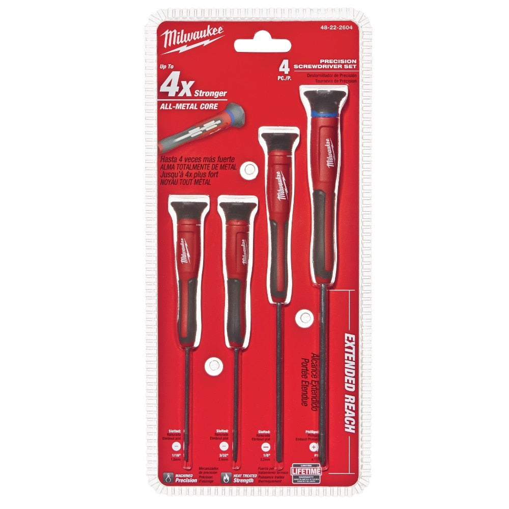 Milwaukee 48-22-2604 4 PC Precision Screwdriver Set