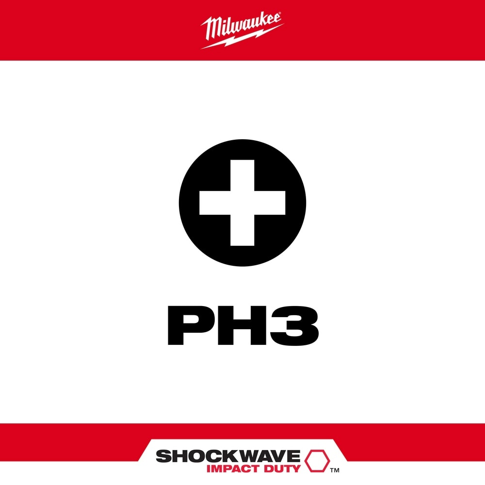 Milwaukee 48-32-4463 SHOCKWAVE 2" PH3 Impact Bit