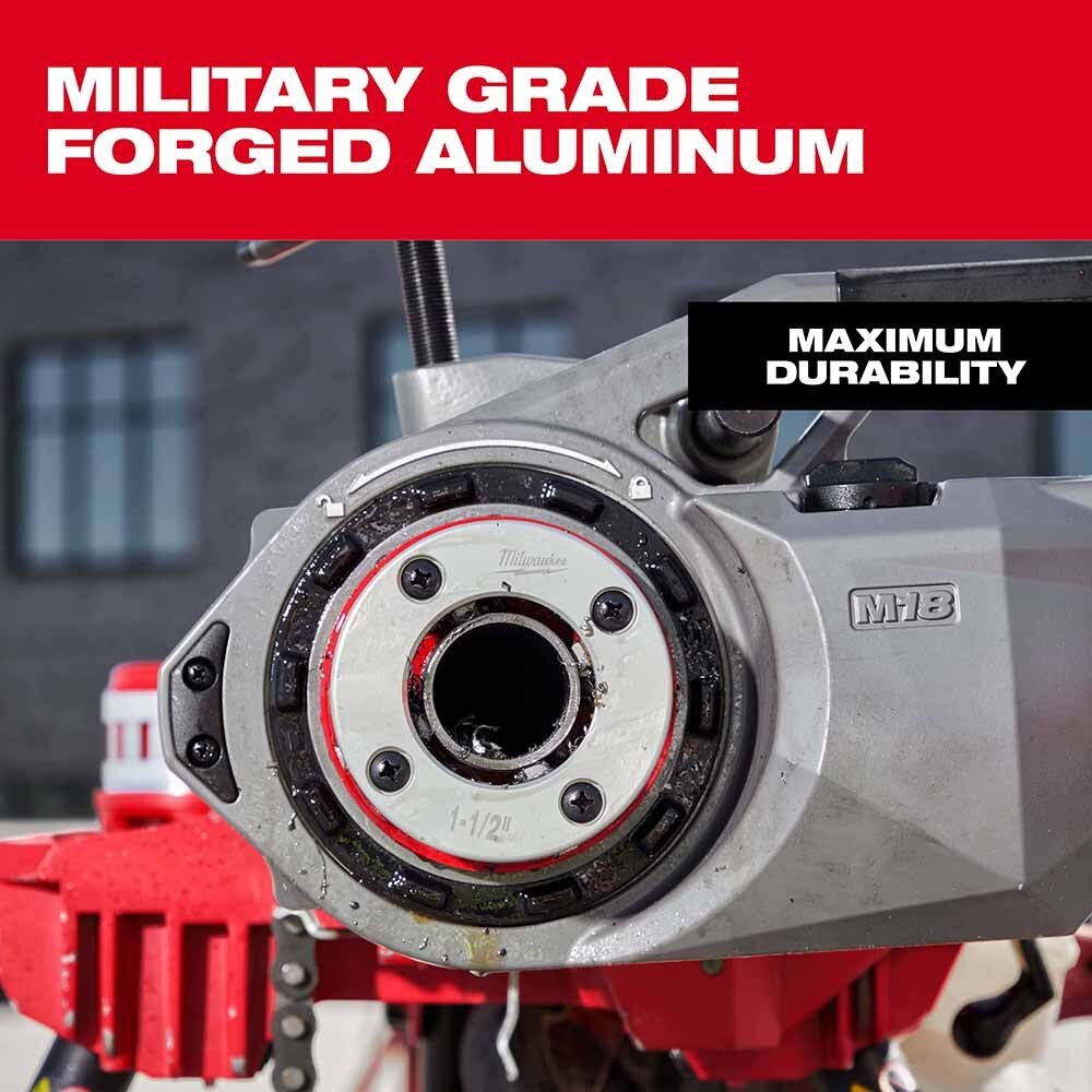 Milwaukee 48-36-1011 1-1/2" High Speed NPT Portable Pipe Threading Forged Aluminum Die Head