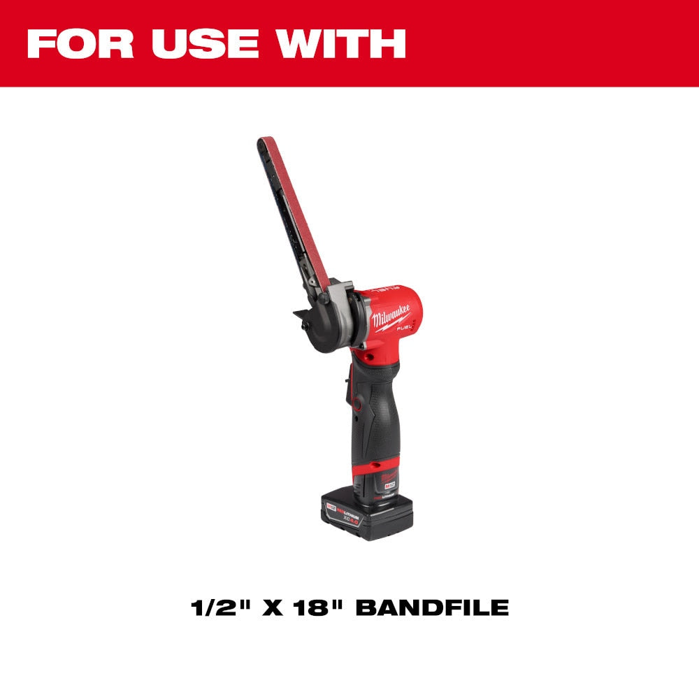 Milwaukee 48-80-9080 1/2" x 18" 80 Grit Bandfile Belts - 4 pack