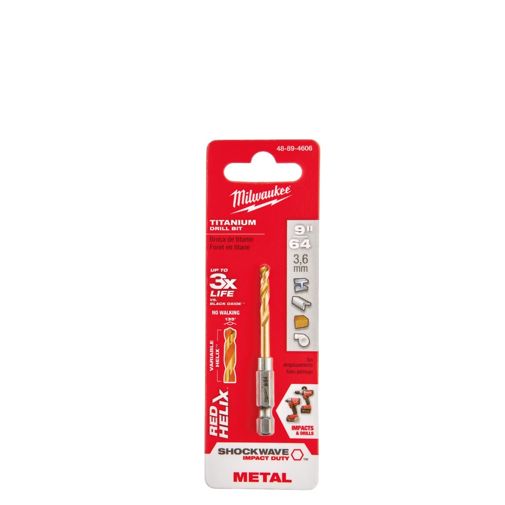Milwaukee  48-89-4606 9/64" Titanium Shockwave Drill Bit