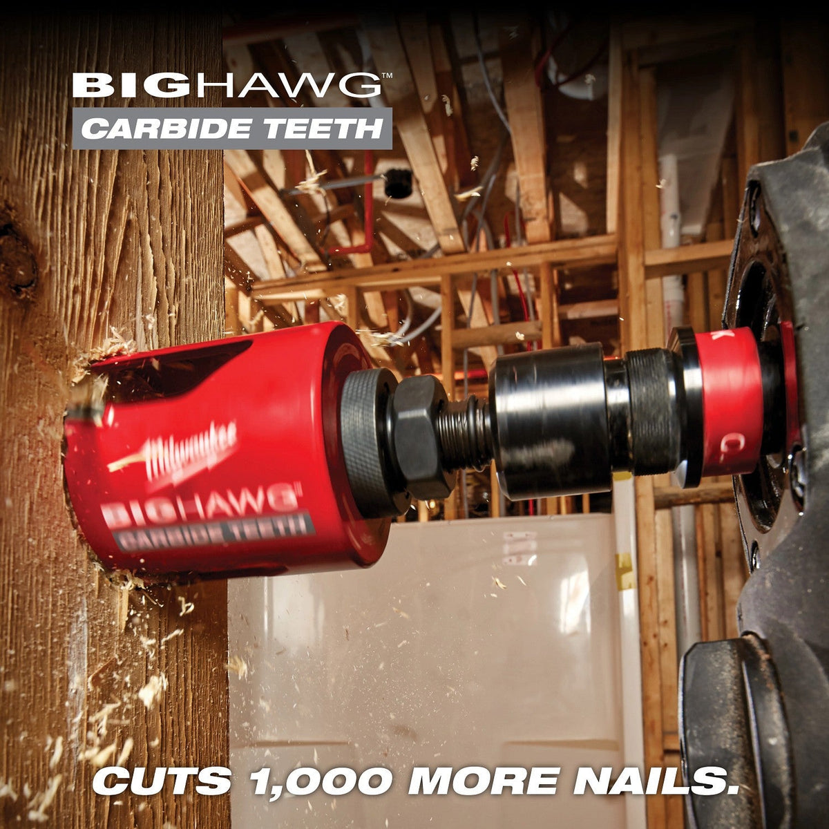 Milwaukee 49-56-9225 2-3/4" Big Hawg with Long Life 10X Larger Carbide Teeth