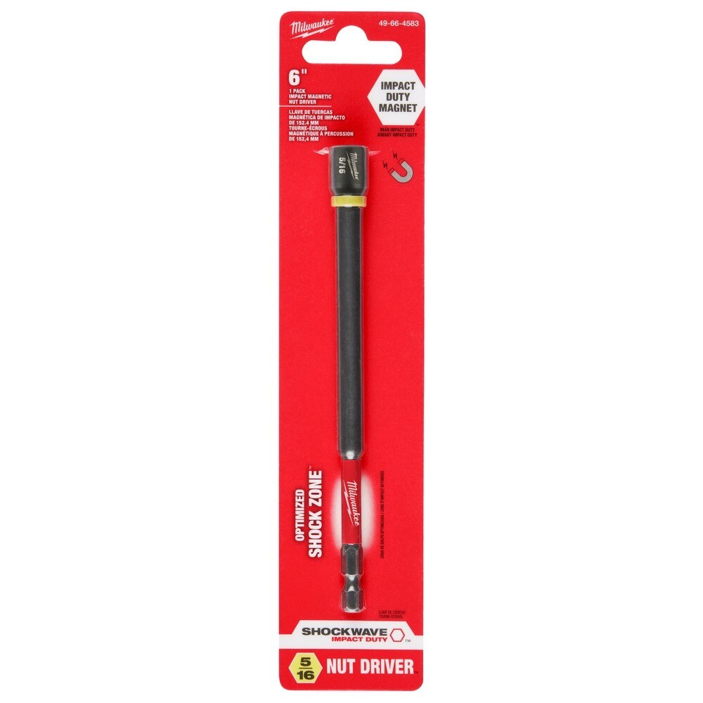 Milwaukee 49-66-4583 SHOCKWAVE Impact Duty 5/16" x 6" Magnetic Nut Driver