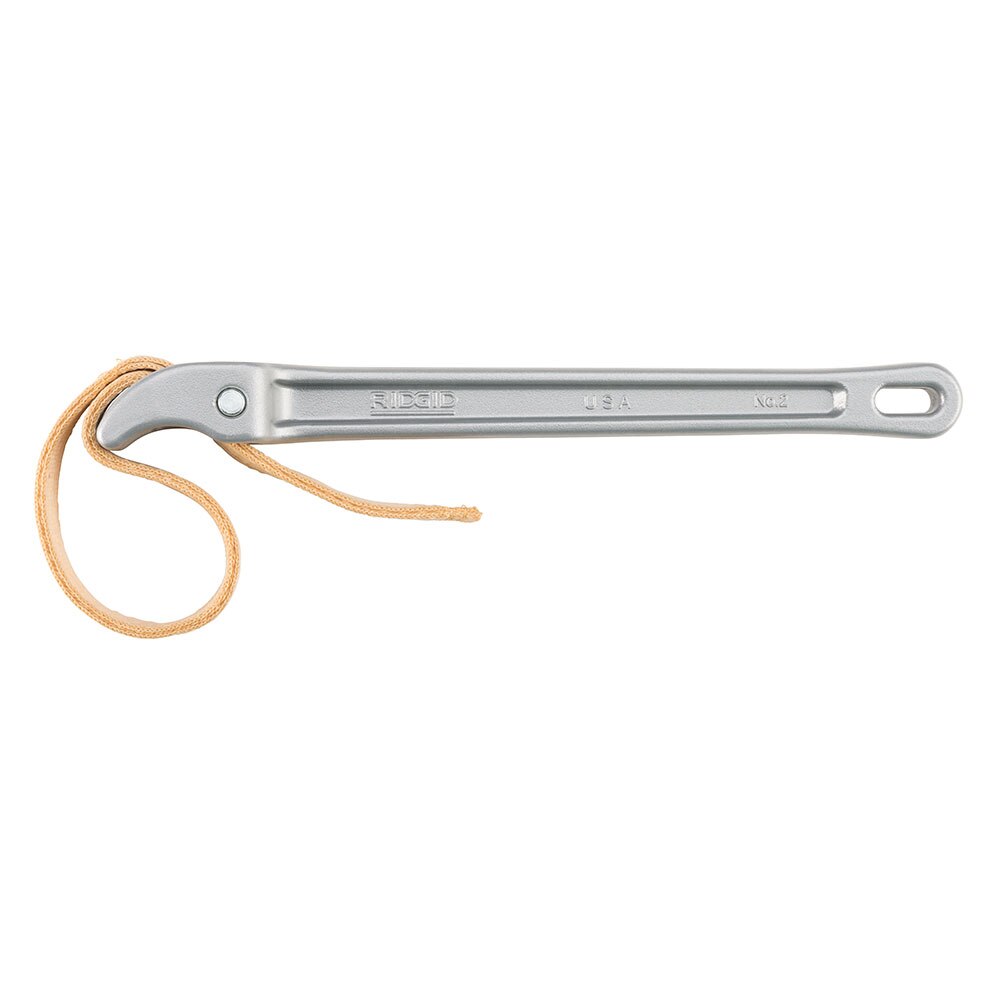 RIDGID 31340 #2 Aluminum Strap Wrench, 3 1/2" OD Capacity