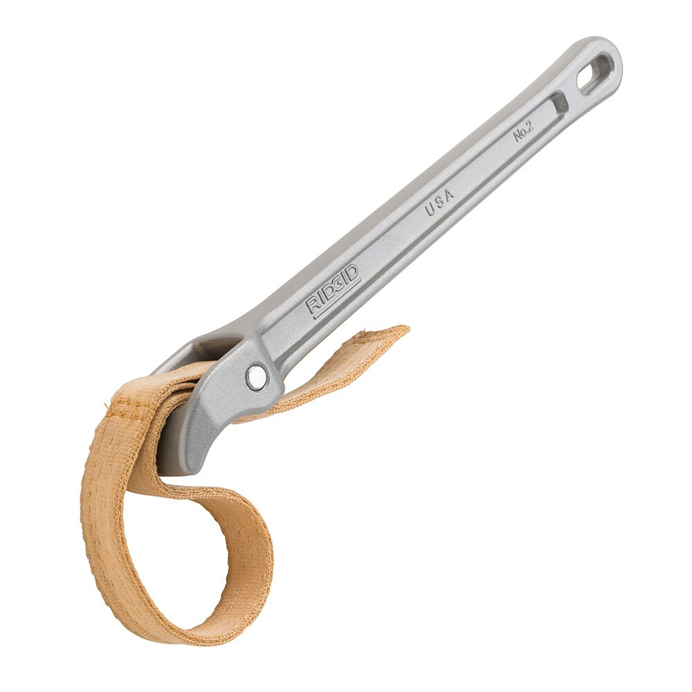 RIDGID 31340 #2 Aluminum Strap Wrench, 3 1/2" OD Capacity