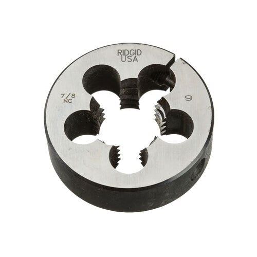 RIDGID 38375 00-R Alloy Manual Right Hand Bolt Threader Die, 7/8" 9 TPI UNC