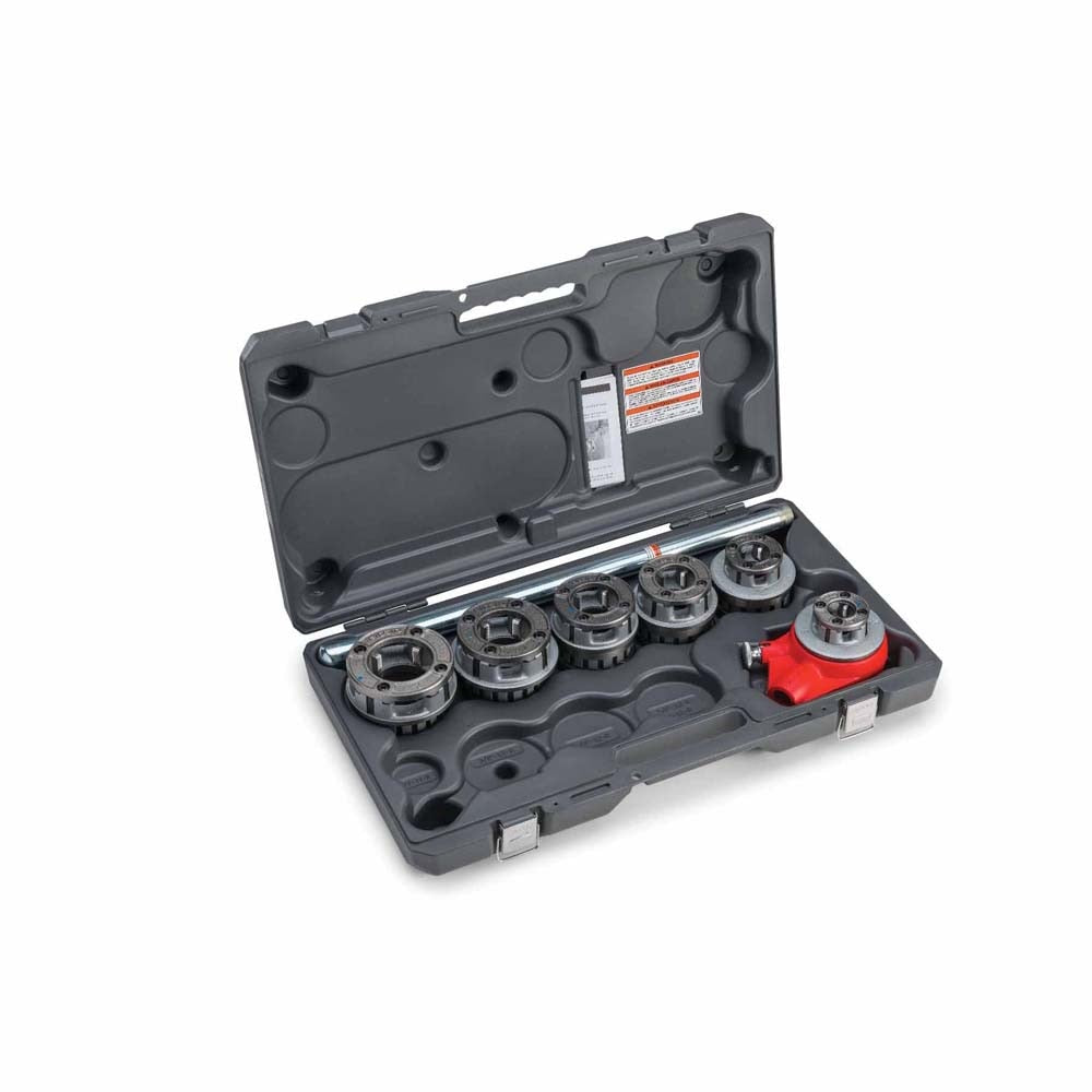 RIDGID 55207 Threader, 12-R 1/2" - 2 " NPT Exposed Ratchet Threader Set for Plastic Coated Pipe