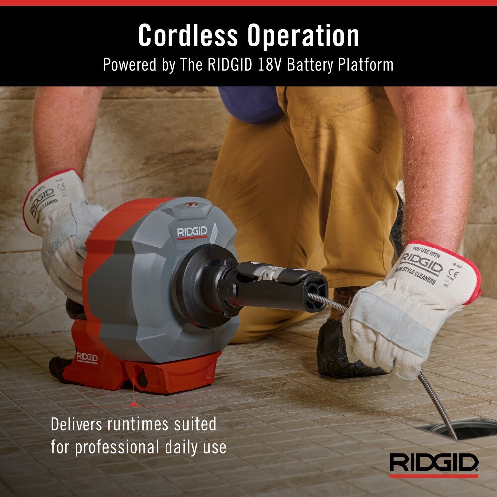 Ridgid 78053 K-46 Cordless SinkSnake with 5/16" x 25' IC Cable, 18V 2.5Ah Battery & Charger
