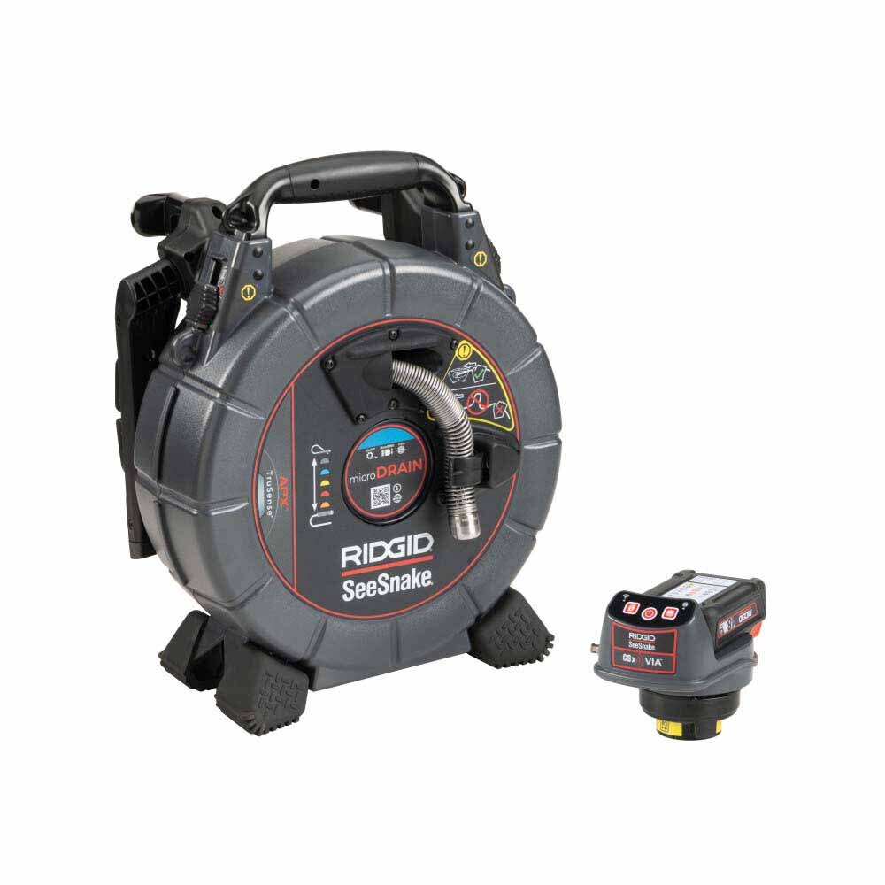 Ridgid 80653 SeeSnake mircroDRAIN APX & CSx Via System with TruSense - 1 Battery and 1 Charger Included